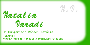 natalia varadi business card