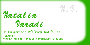 natalia varadi business card